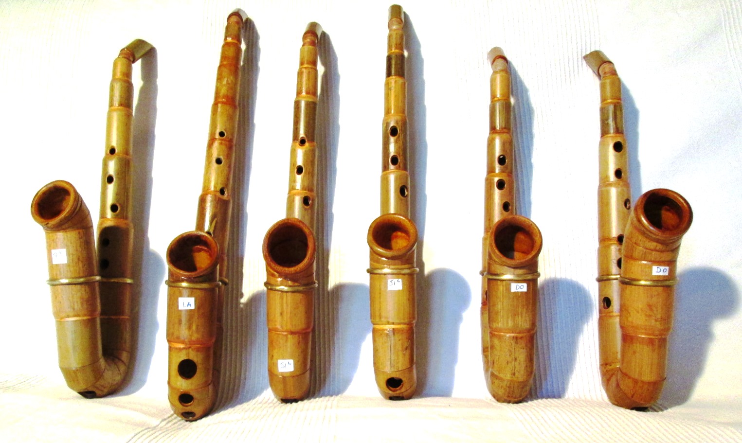 Bamboo semicurve sopranosaxophone in Italy (Florence) Gebogenes Bambussopransaxophon in